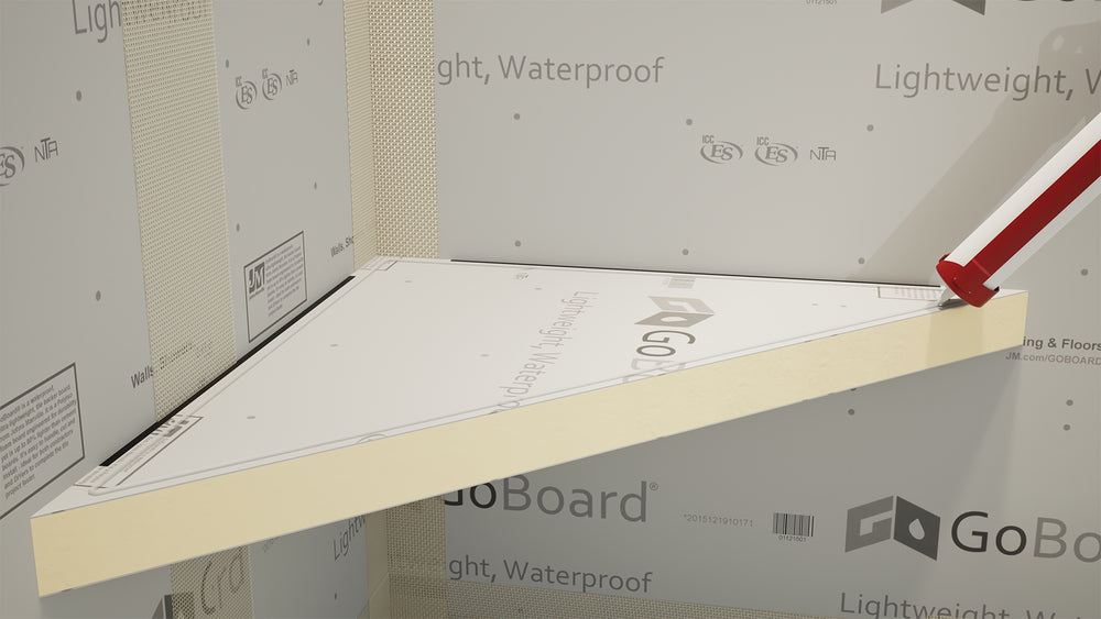 
                  
                    The Original Floating Corner Shower Bench Kit™ with GoBoard®
                  
                