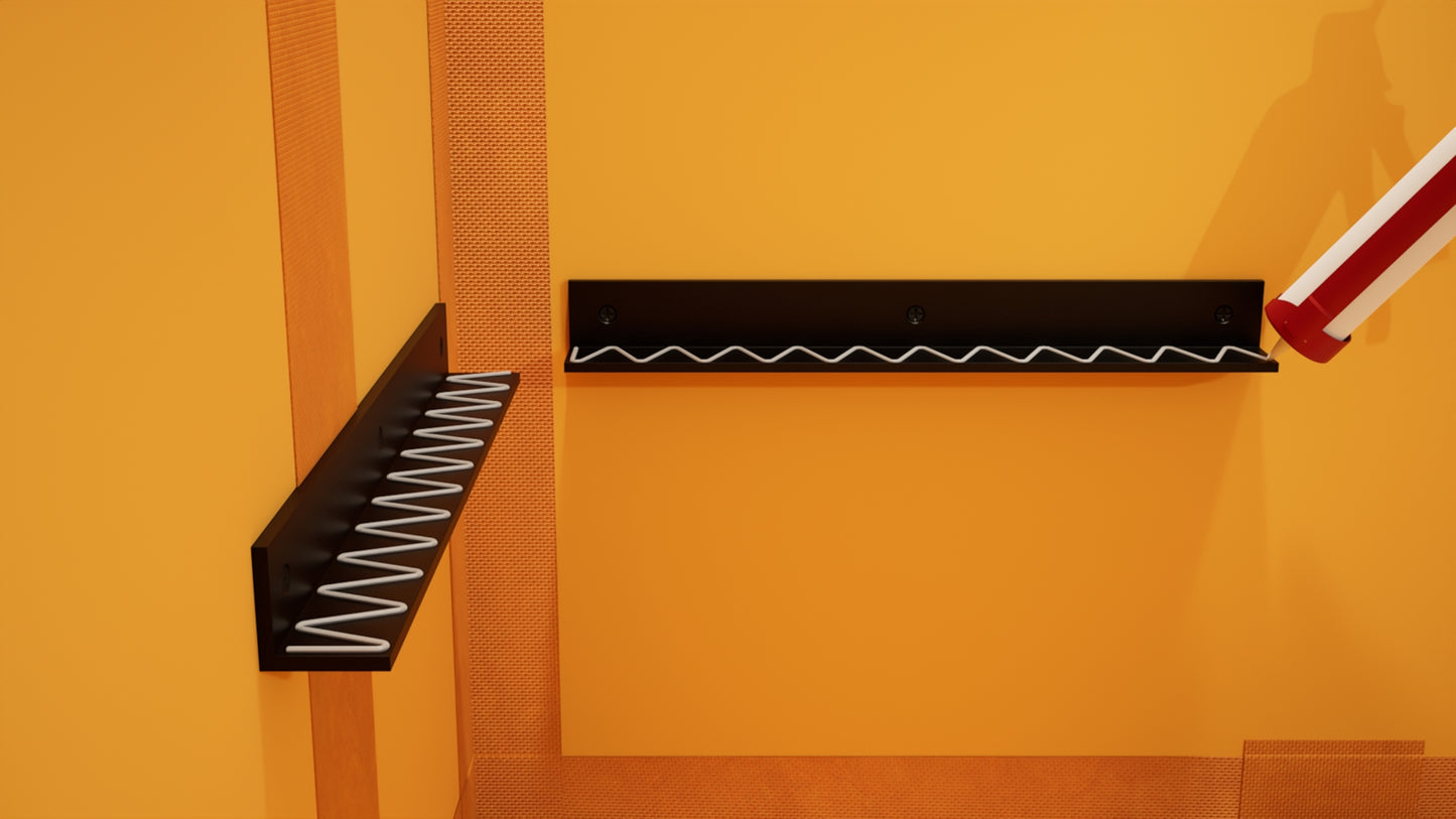 
                  
                    The Original Floating Corner Shower Bench Kit® with Orange XPS Waterproof Board
                  
                