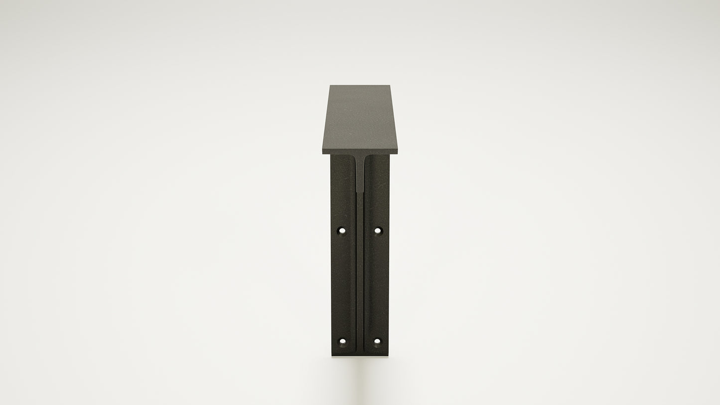 A front-angle view of a Heavy-duty Utility Bracket by The Original Granite Bracket floating on a white background.