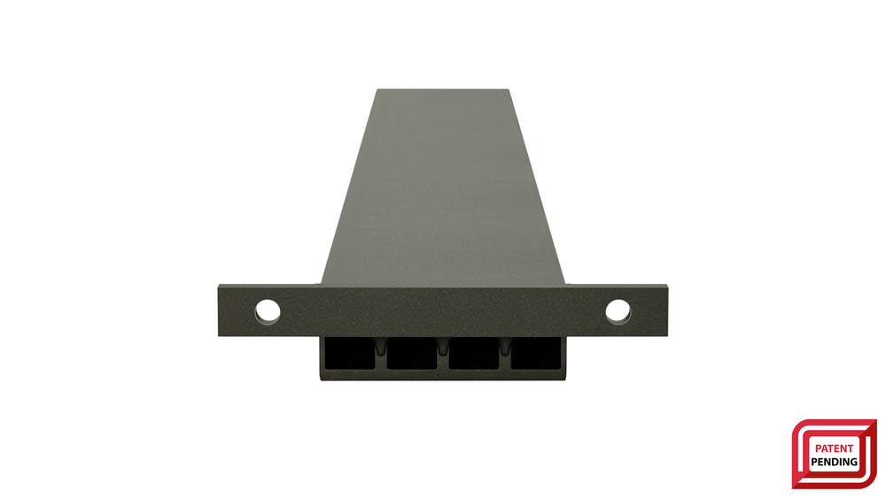 
                  
                    A back view of an Industrial Hidden Island Support Bracket on a white background.
                  
                