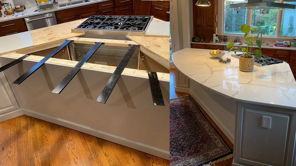 Maximizing Space and Style with the Hidden Island Countertop Support ...