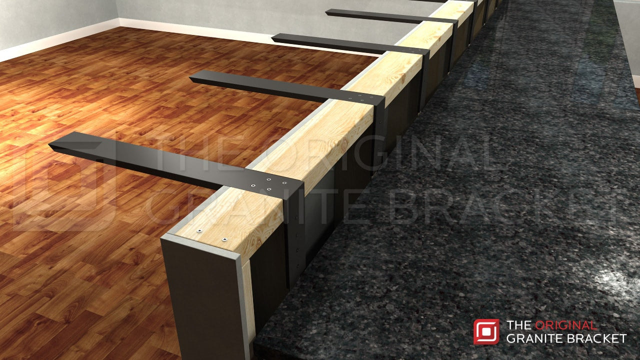 How to install countertop brackets to support your kitchen countertop