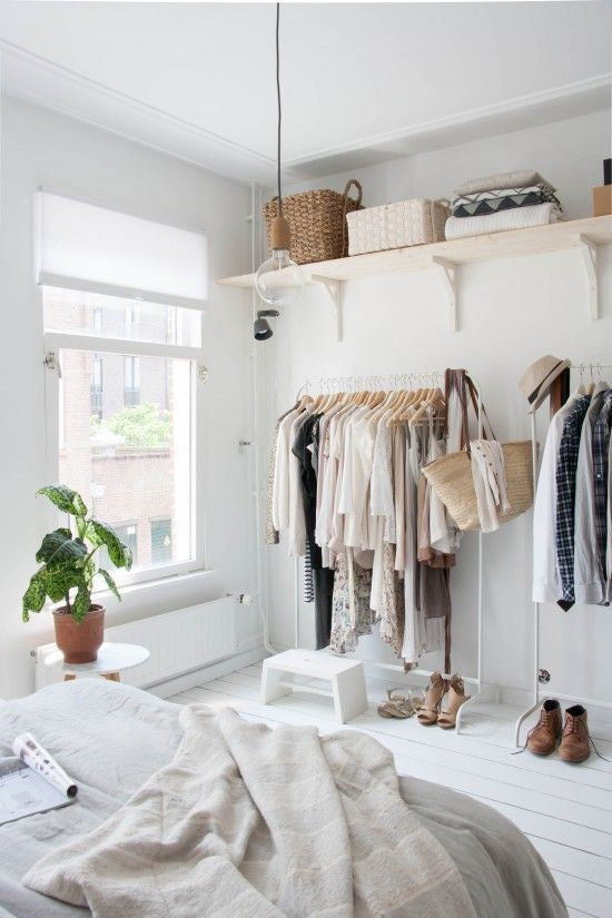 Creative closet ideas for bedrooms which do not have a closet