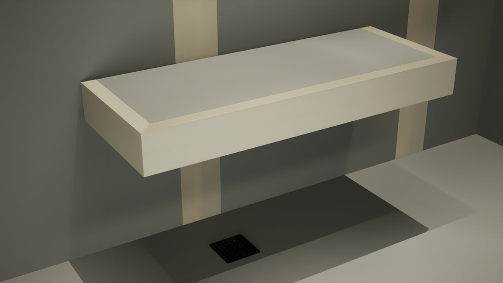 *NEW* Floating Shower Bench Kit® with Dural Tilux Board® Original Sh