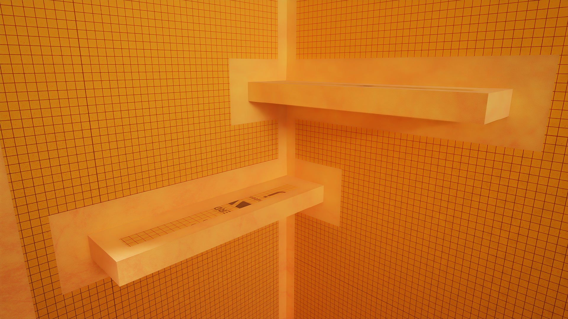 The Original™ Deluxe 38" x 60" Shower Conversion Kit with Orange Water ...