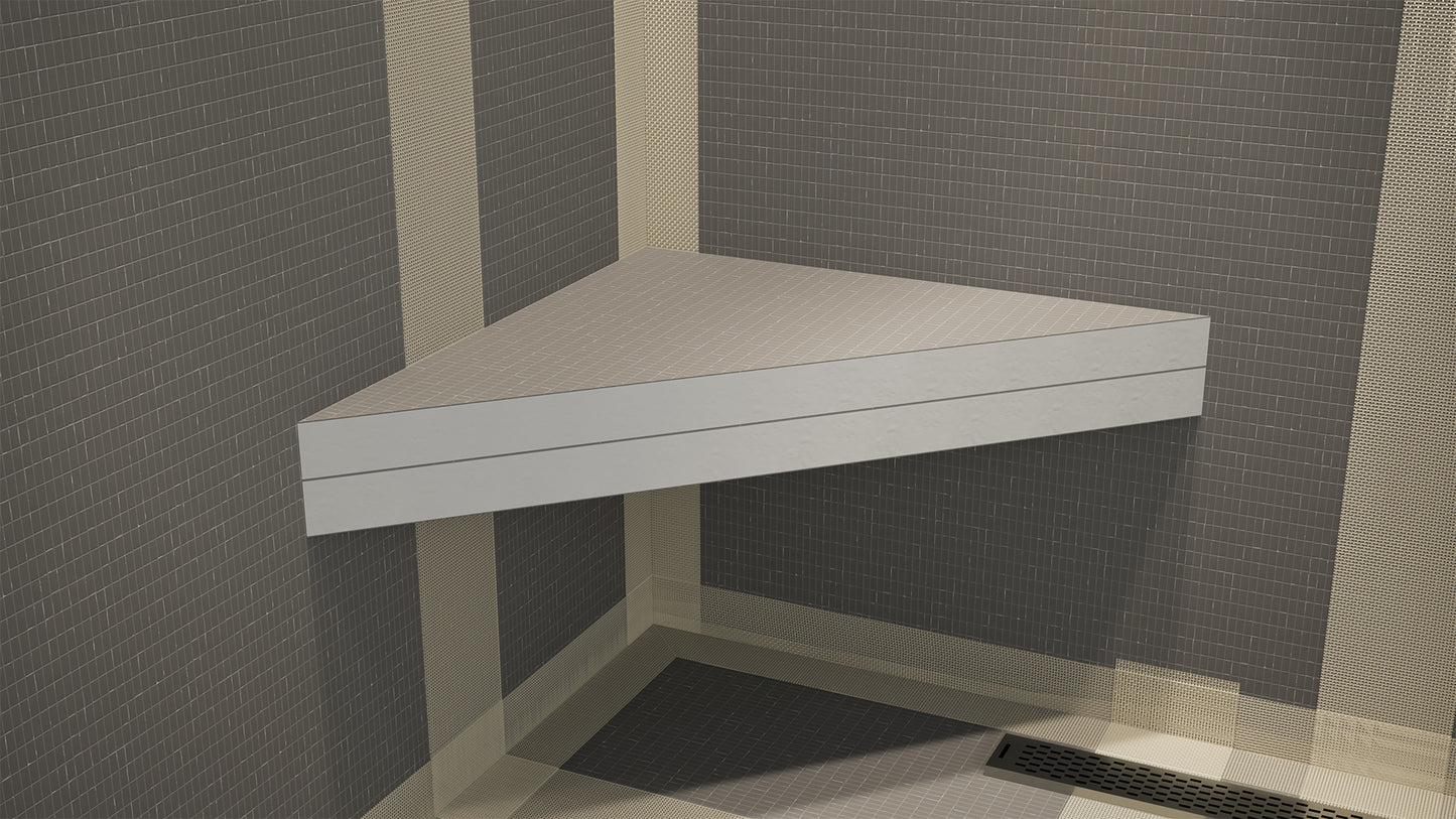 
                  
                    *New* The Original Floating Corner Shower Bench Kit with Dural Tilux Board® by Original Granite Bracket
                  
                