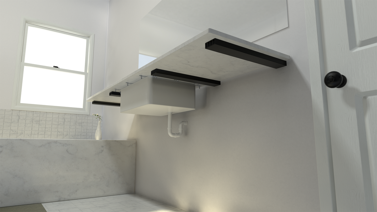 wall mounted floating bathroom vanity mounting brackets