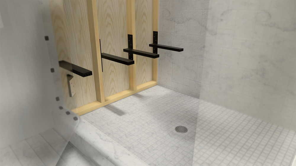 
                  
                    *NEW* The Original Floating Shower Bench Kit® with Dural Tilux Board® - Original Shower Bench Bracket™
                  
                