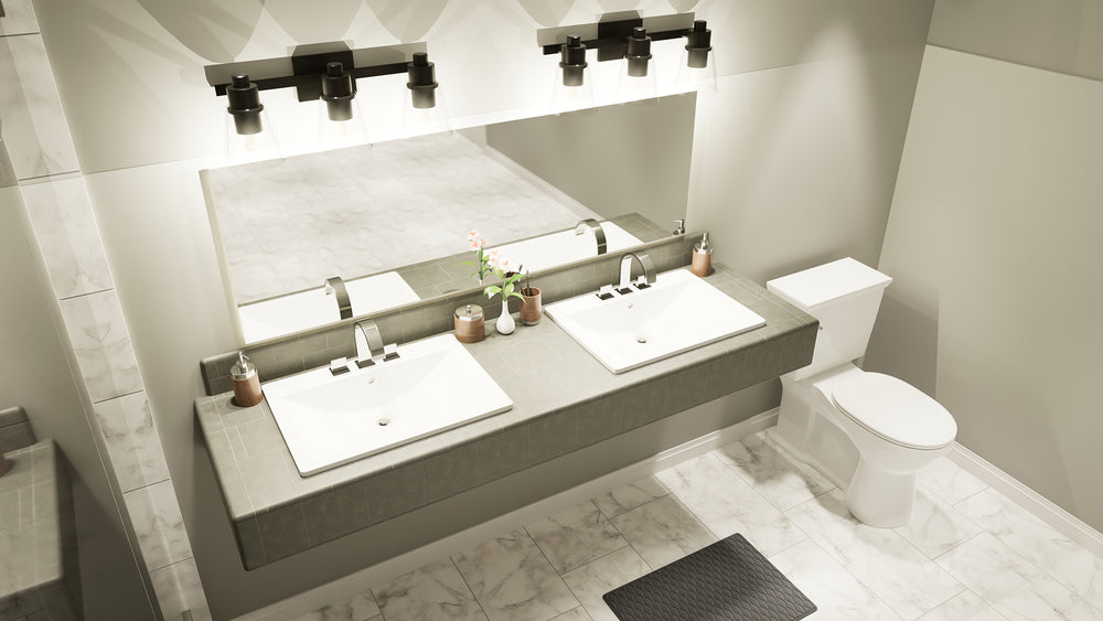 
                  
                    *New* The Original Free Floating Bathroom Vanity Kit® with Dural Tilux Board® - Original Vanity Bracket®
                  
                