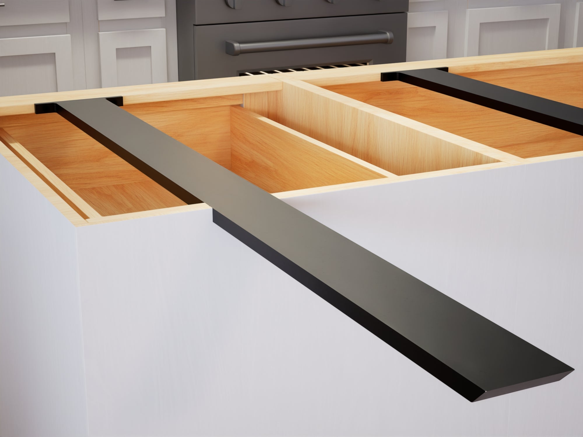 Table Subtop Insert Hidden Island Support Bracket | Invisible Countertop Overhang Support ...
