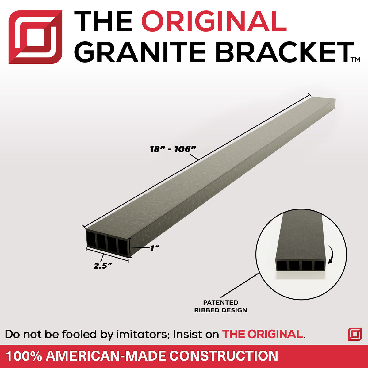 Stone Countertop Rage Bridge Floating Countertop Brackets | The Original Bridge Bracket - The ...