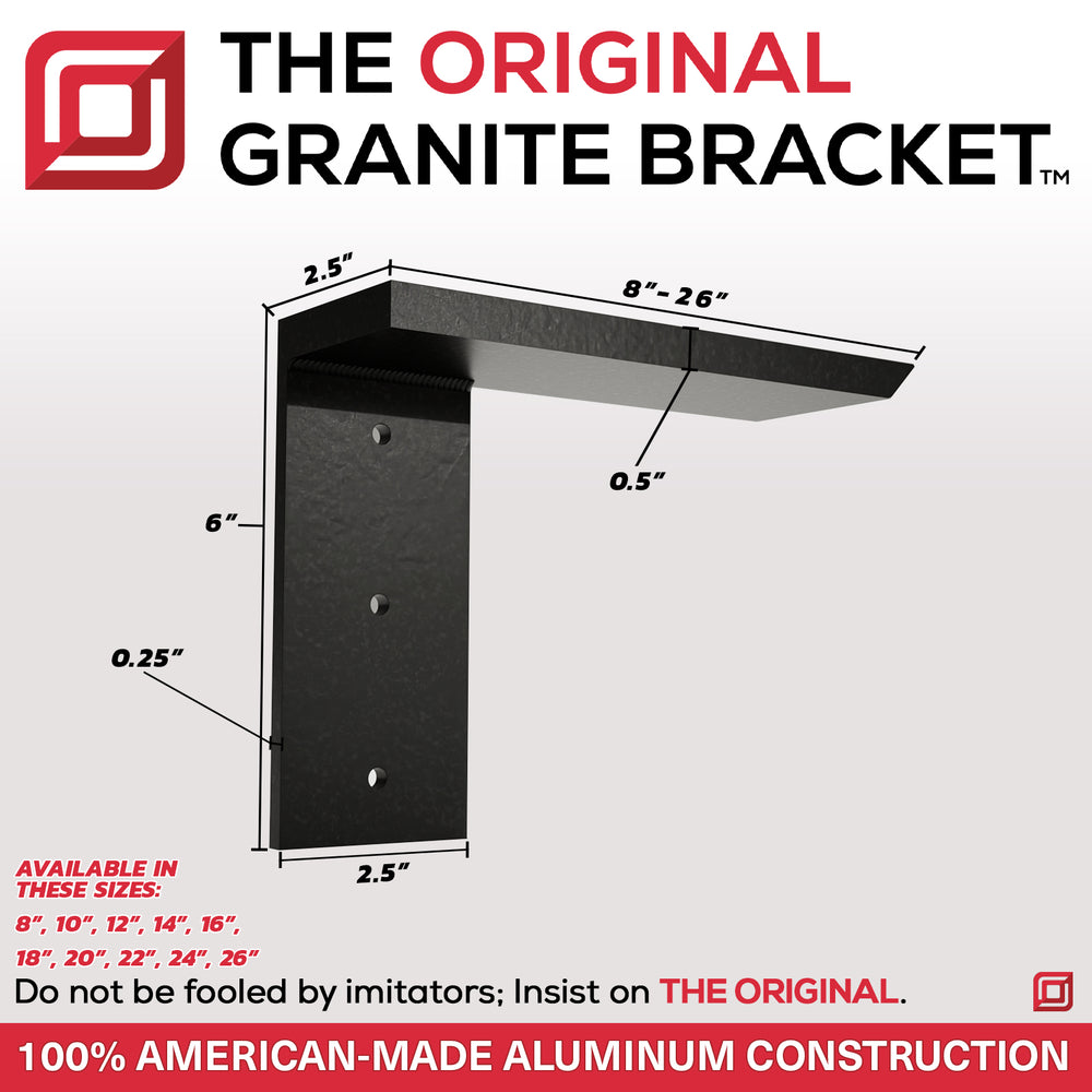 
                  
                    Side Wall Free Hanging Shelf Bracket in Industrial, Aluminum or American Made Steel
                  
                