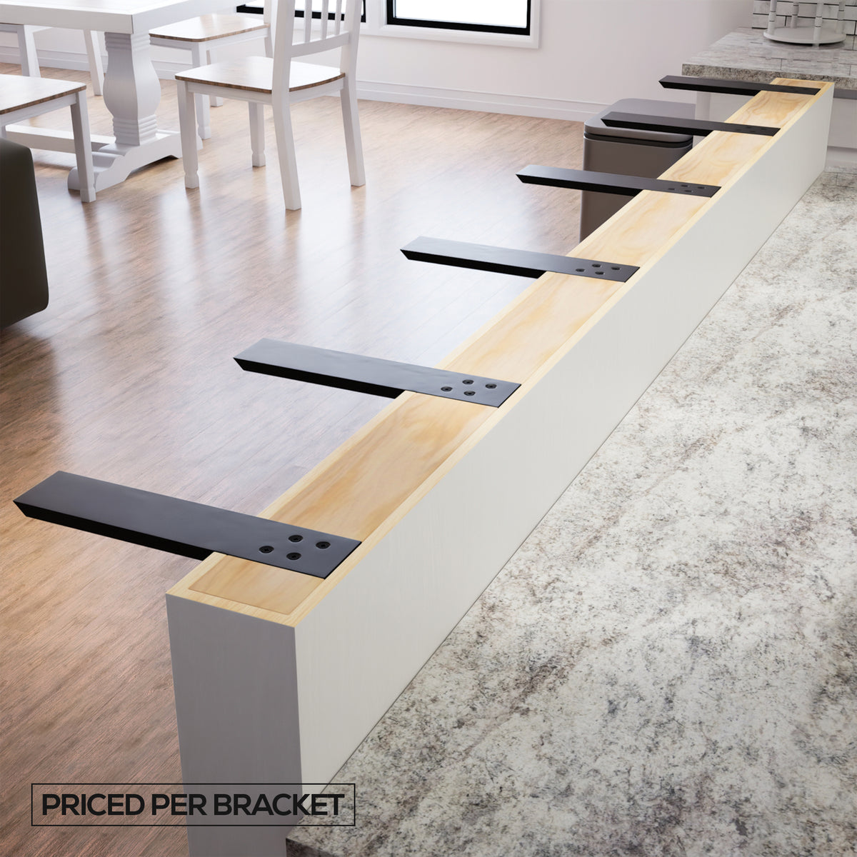 Knee Wall Countertop Support Bracket | Concealed Countertop Support ...