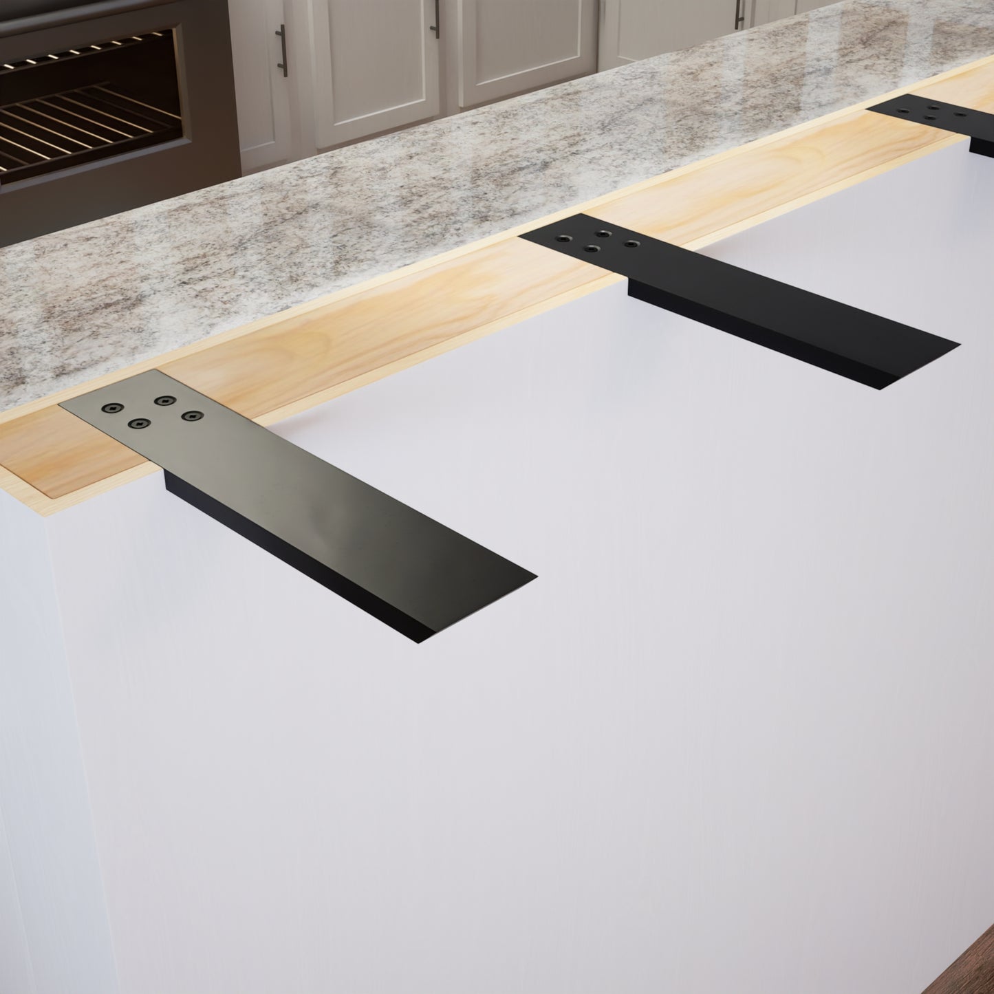 The Original™ Knee Wall Hidden Countertop Support Bracket in Industrial ...