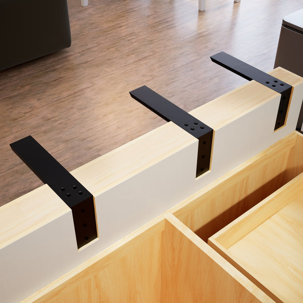 The Original™ L Bracket Countertop Support in Industrial, Aluminum or American Made Steel