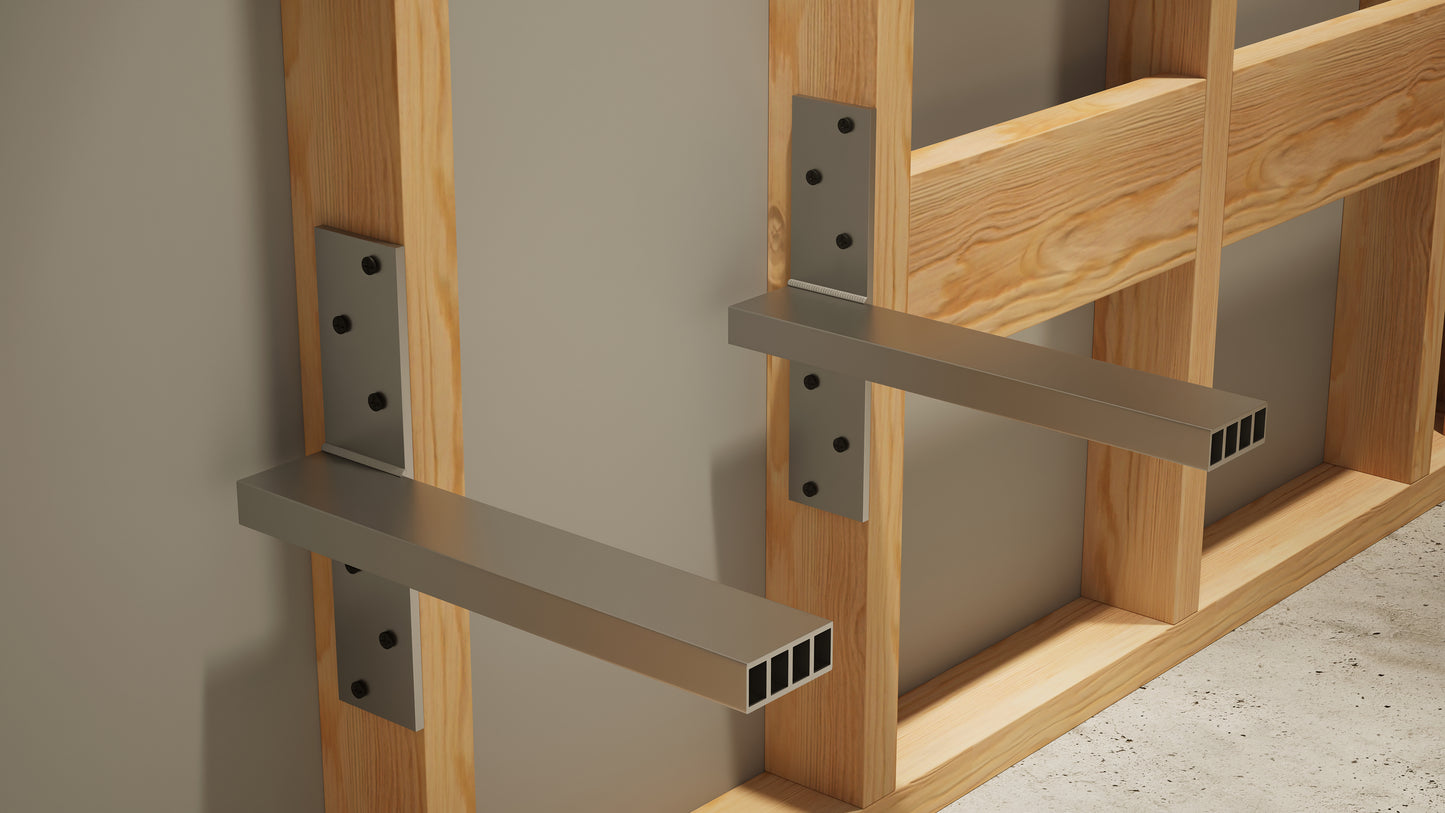 thumbnail image 2 of The Original Shower Bench Bracket - 18" Hidden Mount For Floating Shower Seats 2 of 6
