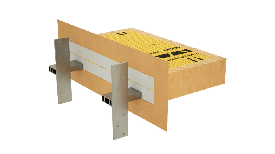 
                  
                    The Original Floating Shower Bench Kit­™ with Orange XPS Board & Original Shower Bench Bracket®
                  
                