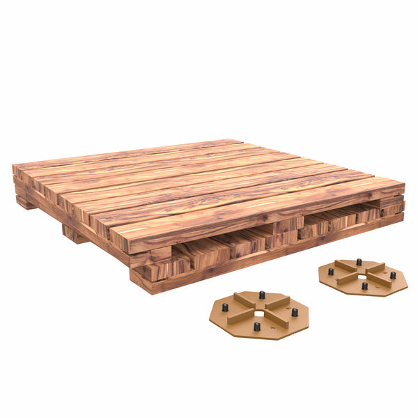 The Original Teak Decking Platform 24" x 24" x 1.75" (2 Pack)