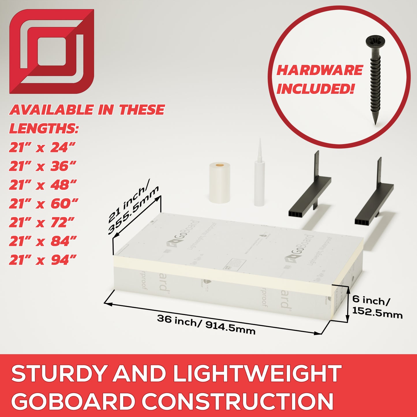 
                  
                    The Original Floating Bathroom Vanity Kit™ with GoBoard® & Original Vanity Bracket®
                  
                