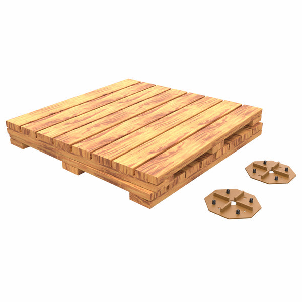 The Original Tigerwood Decking Platform 24" x  24" x 1.75" (2 Pack)