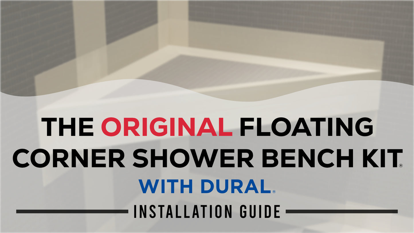 
                  
                    Load and play video in Gallery viewer, The Original Floating Corner Shower Bench Kit™ with wedi®
                  
                