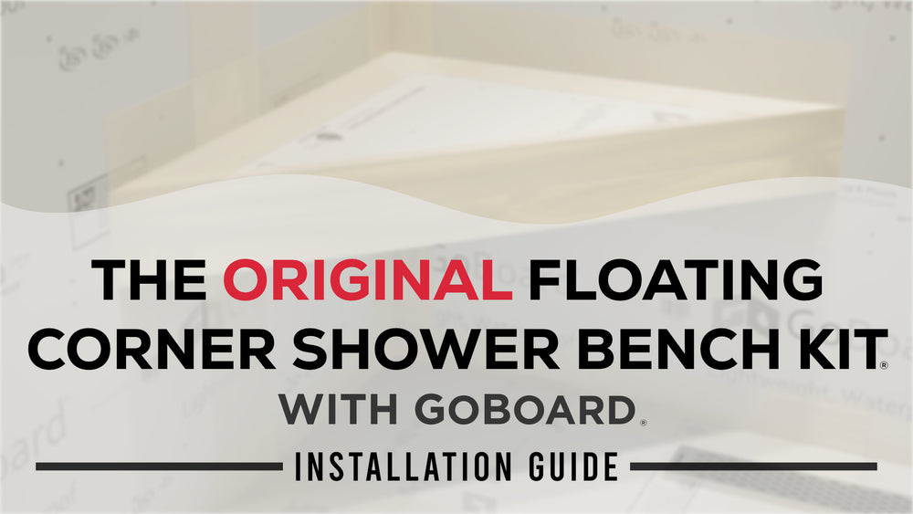 
                  
                    Load and play video in Gallery viewer, The Original Floating Corner Shower Bench Kit™ with GoBoard®
                  
                