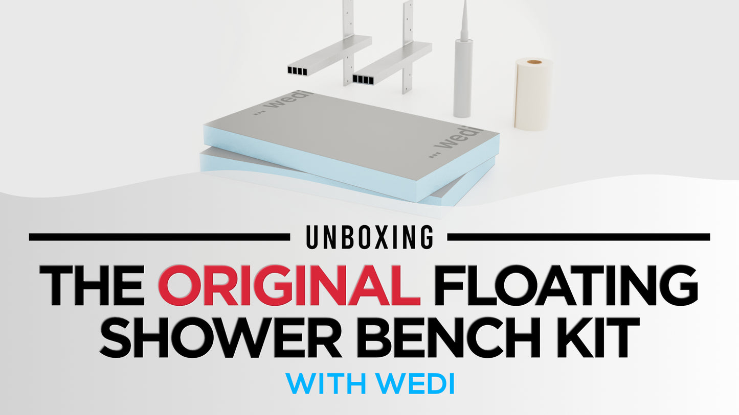 The Original Floating Shower Bench Kit­™ with wedi® & Original Shower Bench Bracket®