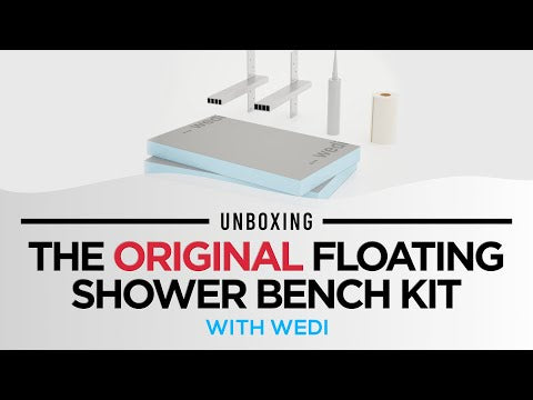 
                  
                    Load and play video in Gallery viewer, The Original Floating Shower Bench Kit­™ with Wedi® Building Boards &amp;amp; Original Shower Bench Bracket®
                  
                